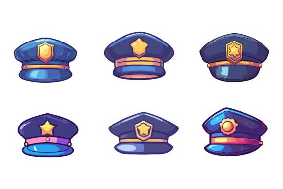 Colorful Different Peaked Caps: A Creative Playground