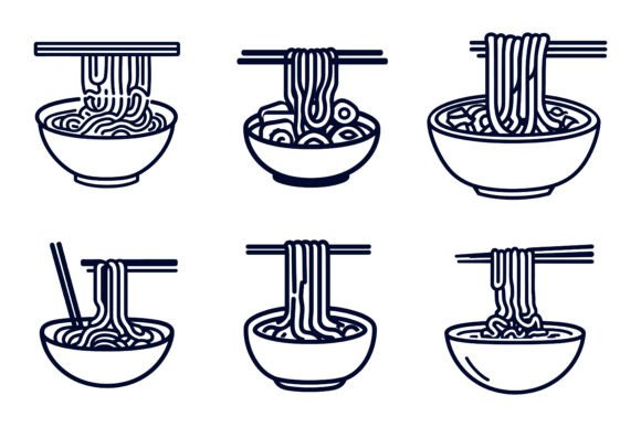 Unlock Creative Versatility with the Noodle Hot Icon & AI EPS Collection